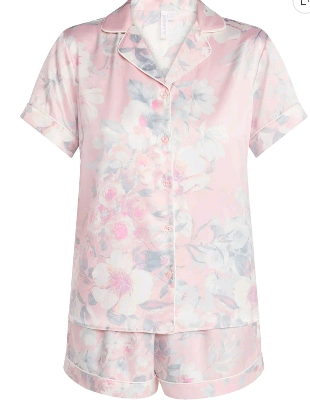 Joyspun Pajama Satin Short Sleeve Top and Shorts Sizes 3X New With Tags